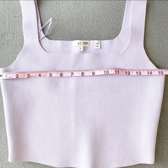 ALC Victoria Knit Stretch Crop Square Neck Tank Size XL Excellent Condition - Picture 8 of 9
